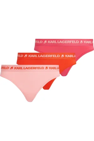 Karl Lagerfeld Logo-print thongs (pack of three)