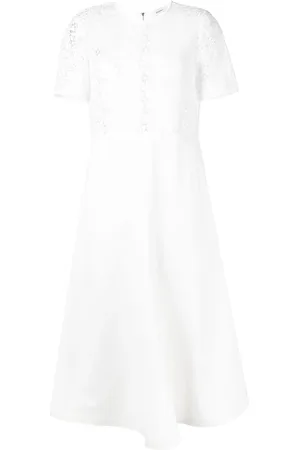 GOEN.J Macram??-panel midi dress