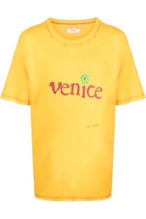 ERL Slogan-print ripped T-shirt