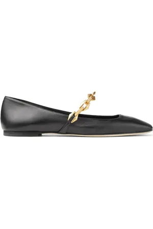 Jimmy Choo Diamond Tilda leather ballerina shoes