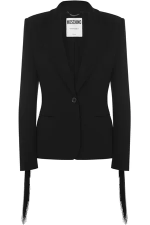 Moschino Fringed single-breasted blazer