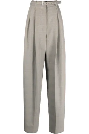 Sportmax Glen plaid wide-leg trousers