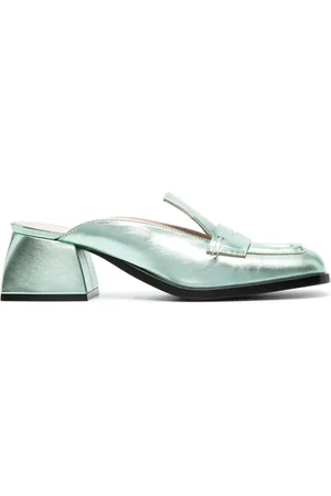 NODALETO Cara metallic block-heel mules