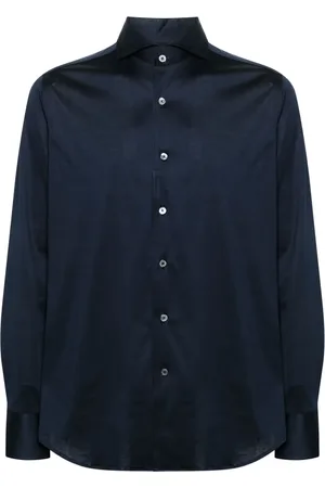 CANALI Spread-collar cotton shirt