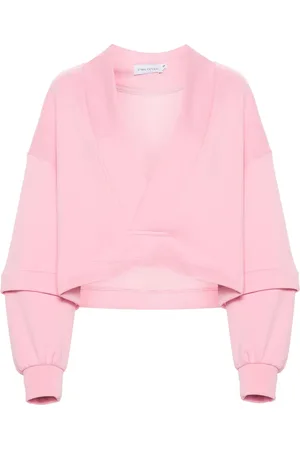 Ioana Ciolacu V-neck cotton-blend sweatshirt