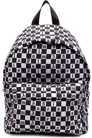 Palm Angels Logo checkerboard-print backpack