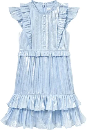 Self-Portrait Pleated midi dress