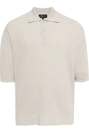 MAN ON THE BOON. Knitted short-sleeve polo shirt
