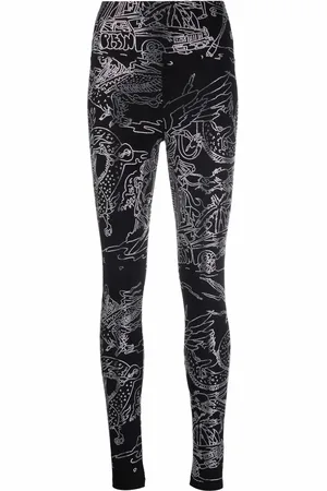 Philipp Plein Tattoo-print embellished leggings