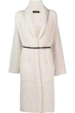 Fabiana Filippi Waffle-knit belted cardi-coat