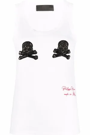 Philipp Plein Skull-appliqu?? tank top