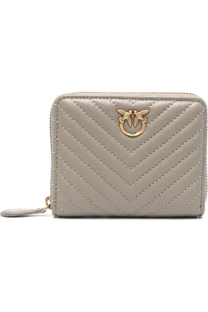 Pinko Chevron-quilted leather wallet
