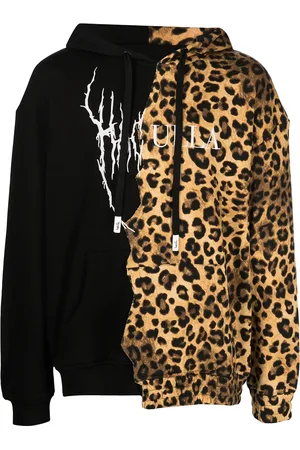 HACULLA Paneled leopard-print logo hoodie