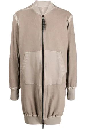 ISAAC SELLAM EXPERIENCE Seam-detailing zip-up midi coat