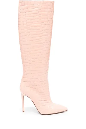 PARIS TEXAS 120mm crocodile-embossed leather boots
