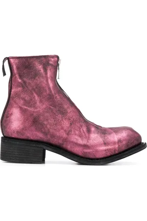 GUIDI Metallic ankle boots