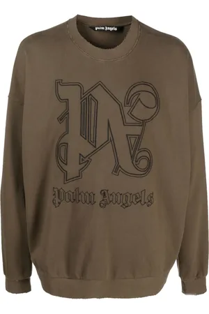 Palm Angels Embroidered-logo cotton sweatshirt