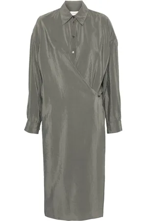 LEMAIRE Twisted wrap midi dress