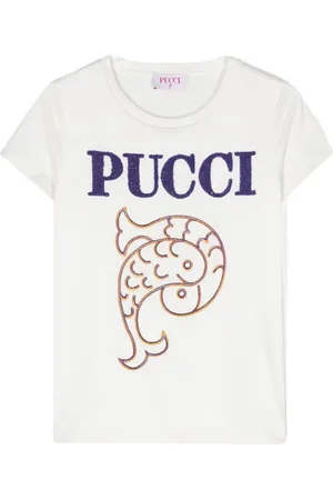 PUCCI Junior Terrycloth-logo T-shirt