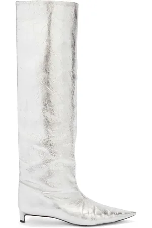 Jil Sander 30mm metallic knee boots