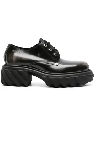 OFF-WHITE Exploration patent leather derby shoes