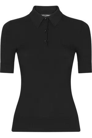Dolce & Gabbana Short-sleeve fine-knit polo shirt