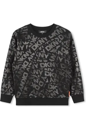 DKNY All-over logo-tape cotton sweatshirt