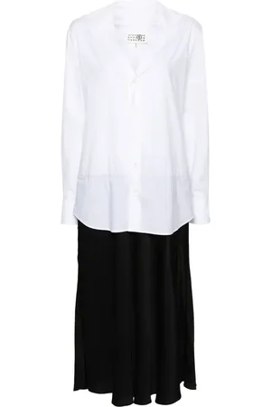 Maison Margiela Numbers-motif cotton maxi dress