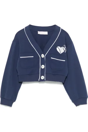 MONNALISA Heart-embroidered sweatshirt