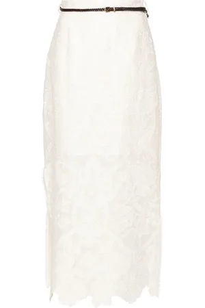 ZIMMERMANN Ottie embroidered midi skirt