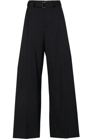SACAI High-waist wide-leg trousers