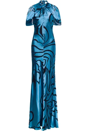 Alberta Ferretti Floral-print gown