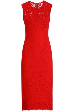 Dolce & Gabbana Floral-lace midi dress