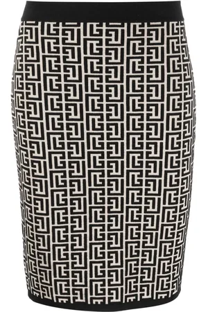 Balmain Monogram pattern mini skirt