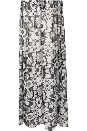 AMIR SLAMA Floral-print beach dress