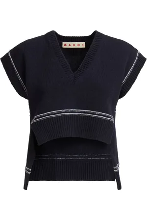 Marni Intarsia-knit logo vest