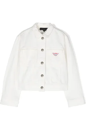 Emporio Armani Logo-embroidered denim jacket