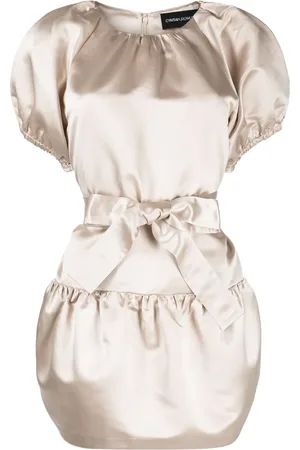 Cynthia Rowley Satin tulip mini dress