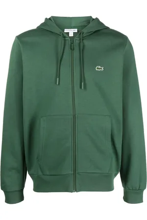 Lacoste Logo-embroidered zip-up hoodie