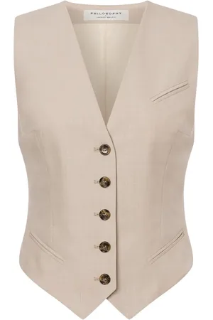 Serafini V-neck strap-detail waistcoat