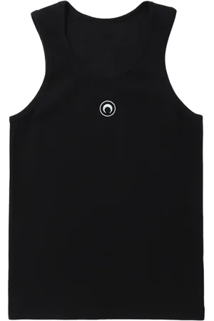 Marine Serre Crescent Moon-embroidered tank top