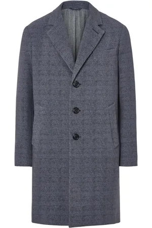 Circolo Check-pattern single-breasted coat