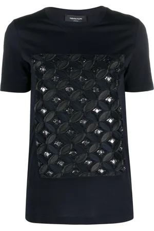 Fabiana Filippi Patterned-jacquard crew-neck T-shirt