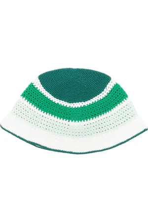 Casablanca Striped crochet bucket hat
