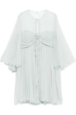 Chloé Pleated silk mini dress