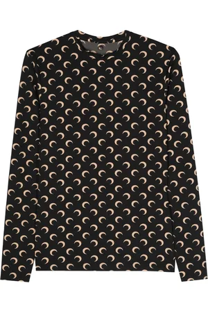 Marine Serre Moon-print jersey top