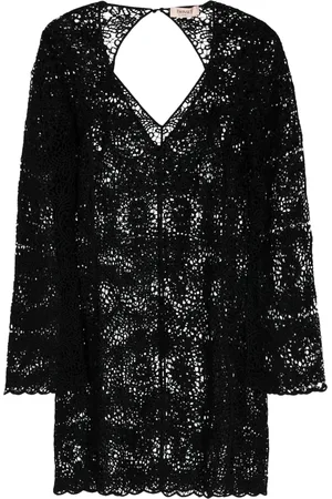 Twin-Set Open-knit shift minidress