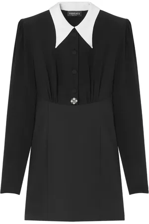 VERSACE Pearl-detailing mini dress