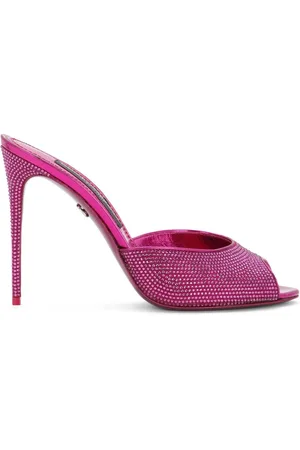Dolce & Gabbana Rhinestone-embellished satin sandals
