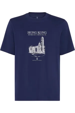 Brunello Cucinelli Cotton hong kong graphic print t-shirt